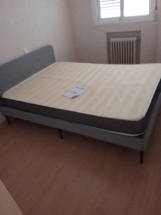 Colchón y somier de tela