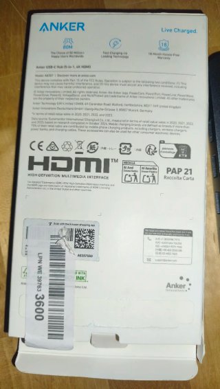Hub USB-C 5 en 1 de la marca Anker