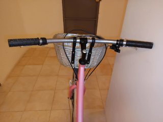 Bicicleta Paseo Mujer Rosa con Cesta