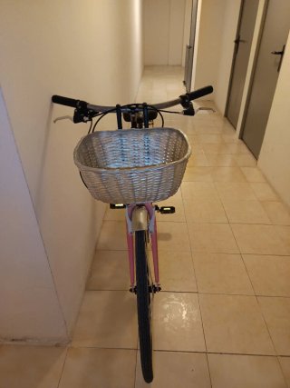 Bicicleta Paseo Mujer Rosa con Cesta