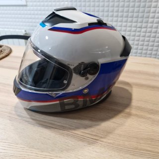 Casco BMW Moto Blanco Azul Rojo