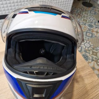 Casco BMW Moto Blanco Azul Rojo