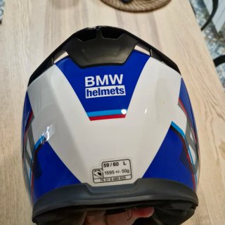 Casco BMW Moto Blanco Azul Rojo