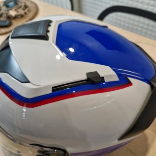 Casco BMW Moto Blanco Azul Rojo