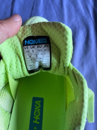 Deportivas Hoka Talla 39.5 Verde y Naranja