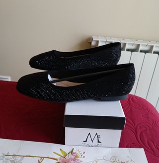 Bailarinas negras brillantes talla 38
