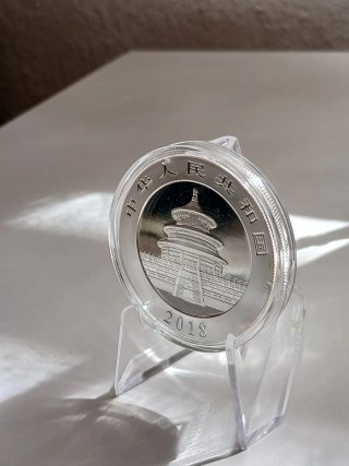 Moneda Plata pura Panda 2018