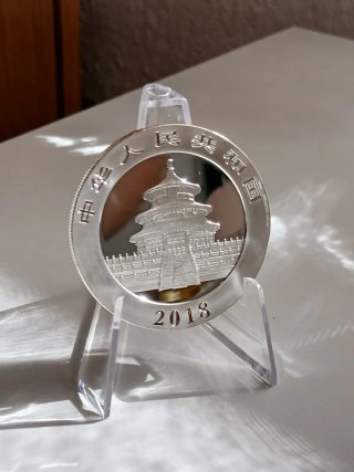Moneda Plata pura Panda 2018