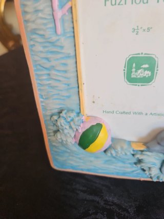 Portafoto vintage con delfini e pallone
