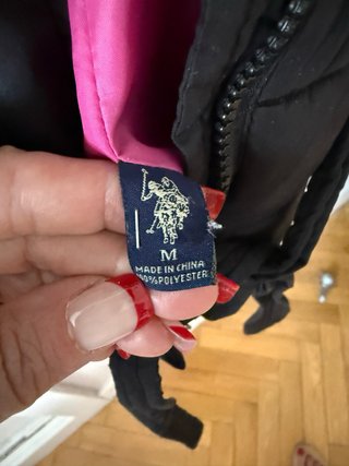 Cappotto Nero U.S. Polo Assn. con Cappuccio Donna