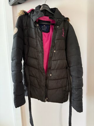 Cappotto Nero U.S. Polo Assn. con Cappuccio Donna