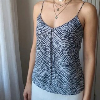 Top Tirantes Doble Capa Negro y Blanco T.XS