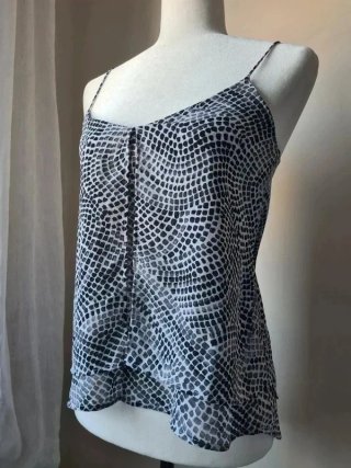 Top Tirantes Doble Capa Negro y Blanco T.XS