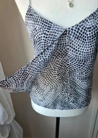 Top Tirantes Doble Capa Negro y Blanco T.XS
