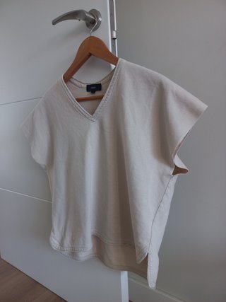 Camiseta mujer Hakei beige/crudo talla L