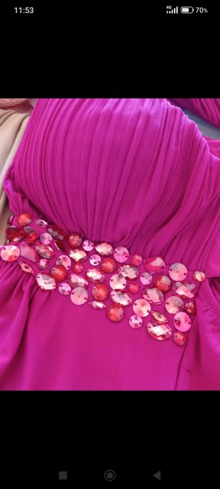 Vestido fiesta magenta talla única