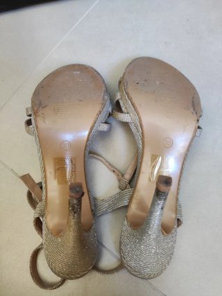 Set Scarpe e Pochette Cerimonia Argento Glitter