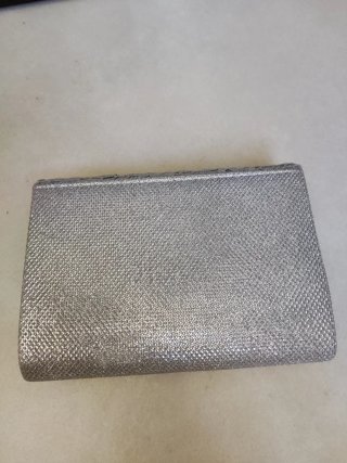 Set Scarpe e Pochette Cerimonia Argento Glitter