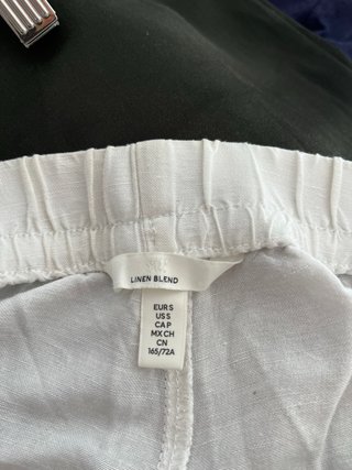 Pantalón de lino blanco