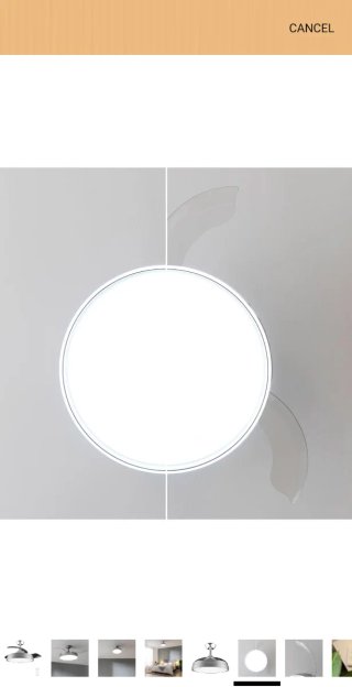 Ventilador de techo aspas retractiles y lampara