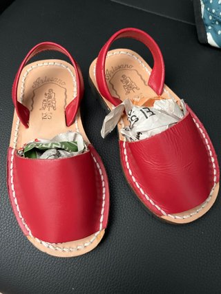 Menorquinas Rojas Artesano Talla 25
