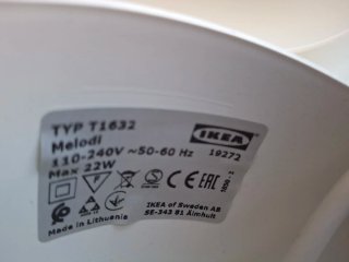 2 Lámparas Techo Ikea