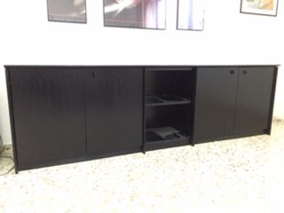 Mueble de oficina melamina negro