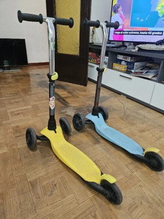 Patinetes infantiles 3 ruedas (azul y amarillo)