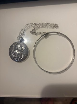 Collar y Pulsera de Plata de Ley