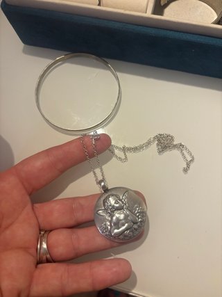 Collar y Pulsera de Plata de Ley