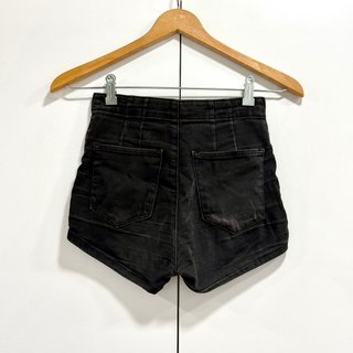 Talla XS - Short vaqueros negros elásticos