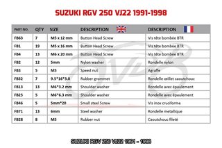 Kit de tornillería SUZUKI RGV 250 VJ22 1991 - 1998