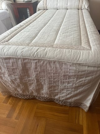 2 cabeceros y 2 colchas edredón cama 90