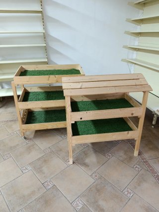 Estantería Carro expositor de madera 5 niveles