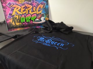Sudadera Alexander McQueen Negra y Azul