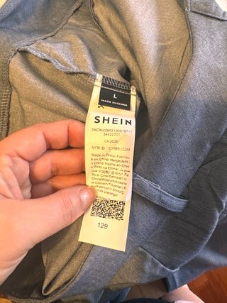 Pantalón pinzas Shein azul Talla L