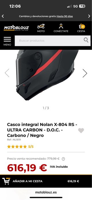 Casco de moto Nolan X-804 RS ULTRA CARBON