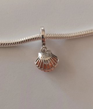 Charm conchiglia perla oro rosa argento