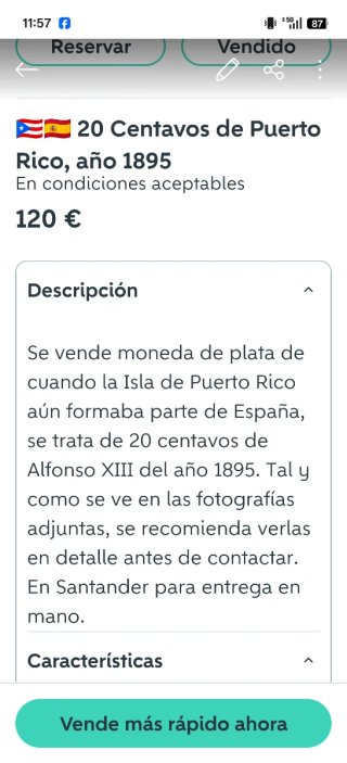 🇪🇸🇵🇷 OFERTA‼️2 Monedas De Puerto Rico Español
