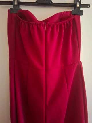Vestido Sorellas rojo con foulard