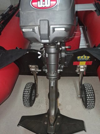 Neumática con motor fueraborda Johnson 5.0
