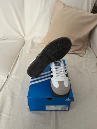 Adidas Samba Talla 39 Gris Blanco