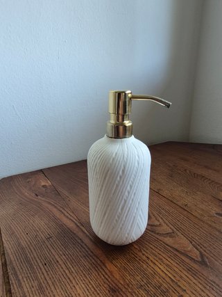 Set 3 Accessori Bagno Ceramica Bianca Oro