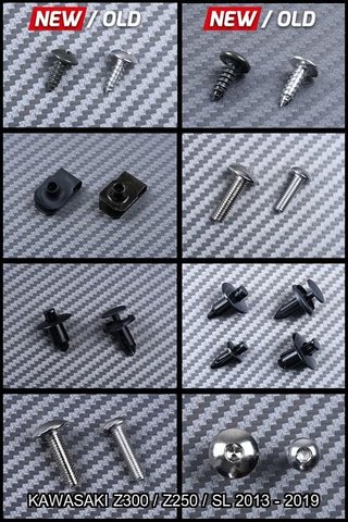 Kit de tornillería KAWASAKI Z300 Z250 SL 2013 2019