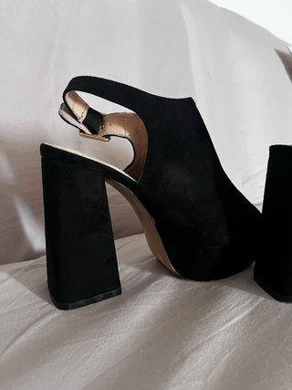 Sandalias negras tacón plataforma