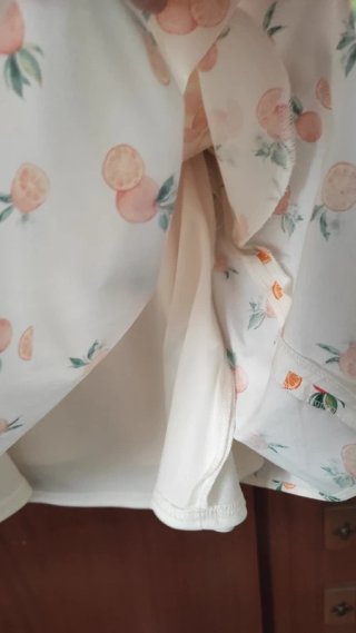 Vestido Verano Naranja y Blanco