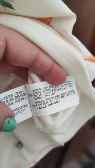 Vestido Verano Naranja y Blanco