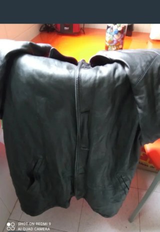 Chaqueta de piel de ovino Studio Fams Negra Talla