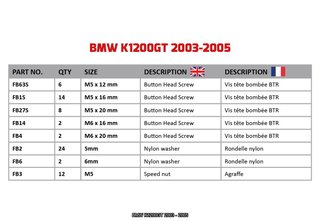Kit de tornillería para BMW K1200GT 2003 - 2005