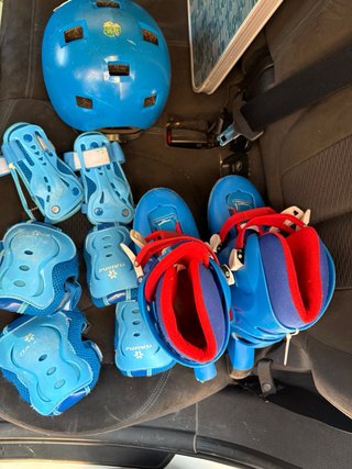 Casco y protecciones patines infantiles size-34-36